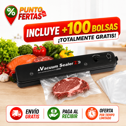 Selladora al vacio +100 bolsas | Más Frescura, Más Orden, Más Ahorro