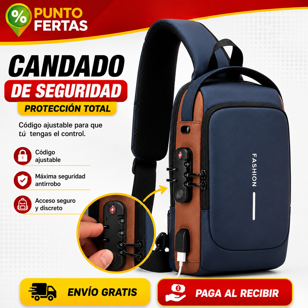 Mochila anti-robo Premium | Más seguridad más tranquilidad