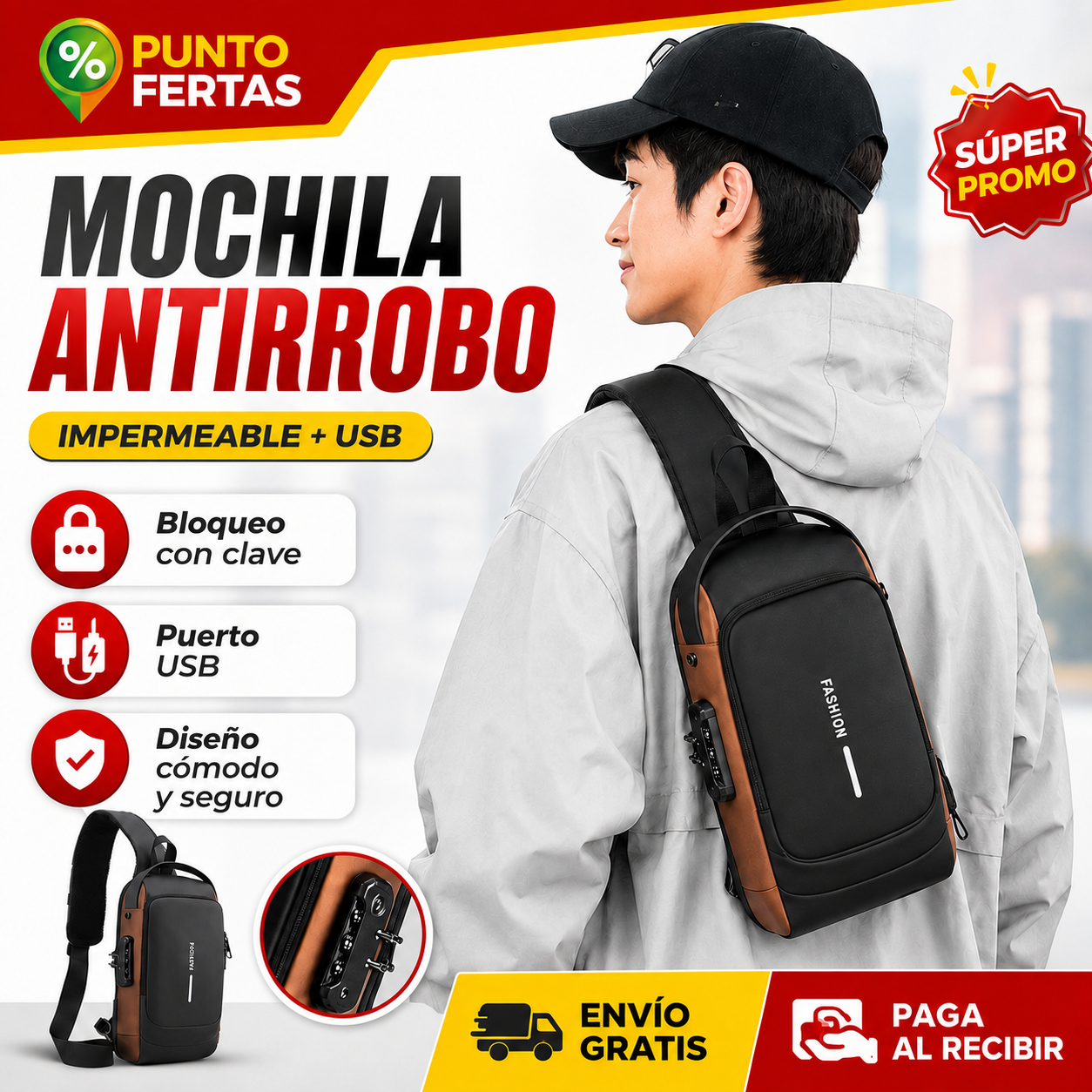 Mochila anti-robo Premium | Más seguridad más tranquilidad