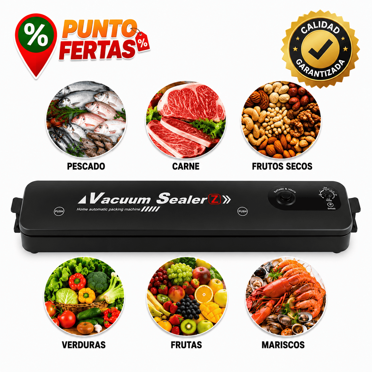 Selladora al vacio +100 bolsas | Más Frescura, Más Orden, Más Ahorro
