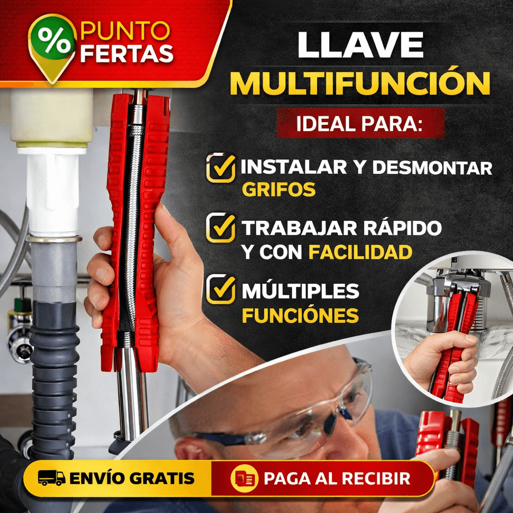 Llave 8 en 1™ | Instala cualquier tipo de conexión