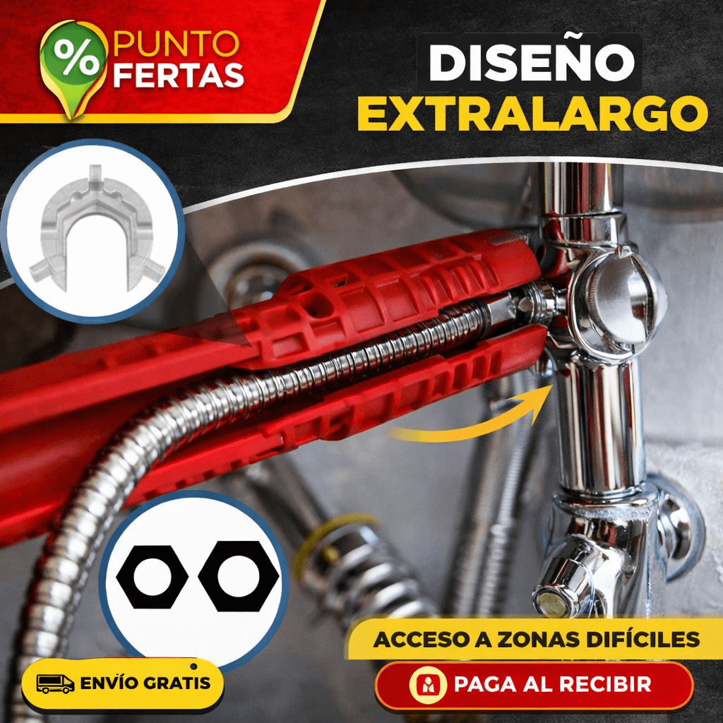 Llave 8 en 1™ | Instala cualquier tipo de conexión