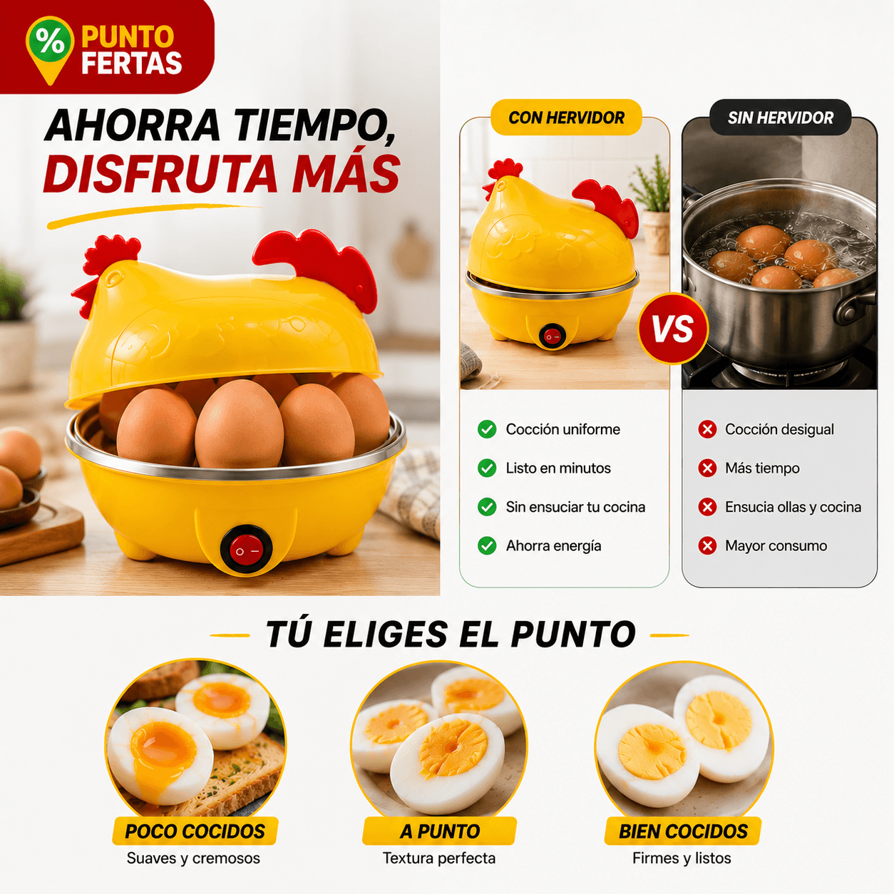 Hervidora de Huevos | Están listos con solo un botón 🥚